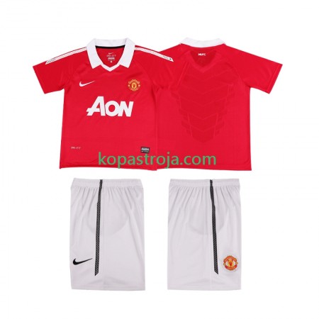 Billiga Fotbollströjor Manchester United 2010 2011 Retro Barn Hemma tröja Kortärmad